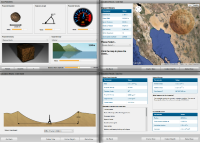 Four screens from the Crater Impact Calculator. Click to enlarge.