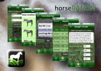 Four screens from Horse Ration application. Click to enlarge.