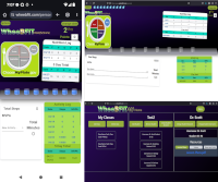 Screen shots of the WheeBFit application. Click to enlarge.
